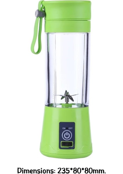 Yeşil Stil Taşınabilir Blender USB Mikser Elektrikli Meyve Sıkacağı Makinesi Smoothie Blender Mini Mutfak Robotu Kişisel Blender Meyve Suyu Karıştırıcıları (Yurt Dışından)