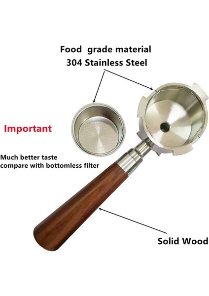 Ekran 51X50UM Stili 51 mm Yeni Çift Ağızlı mm Kahve Delonghibrevillesage Kahve Makinesi Aksesuarları Için Dipsiz Portafilter Filtre Barista (Yurt Dışından) modelleri