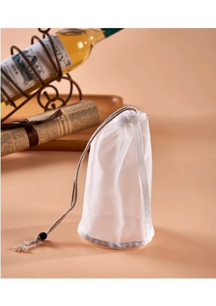 200 Mesh 9X16CM Stili Somun Süt Torbası Ticari Gradefine Mesh Naylon Torba Tülbent Cold Brew Kahve Filtresi Yeniden Kullanılabilir Meyve Suyu Sebze Suyu (Yurt Dışından)