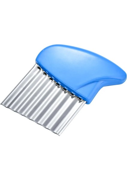 Mavi Stil Paslanmaz Çelik Patates Cipsi Dilimleme Hamur Sebze Meyve Kırışık Dalgalı Dilimleme Bıçağı Patates Kesici Doğrayıcı Fransız Fry Maker Araçları (Yurt Dışından)