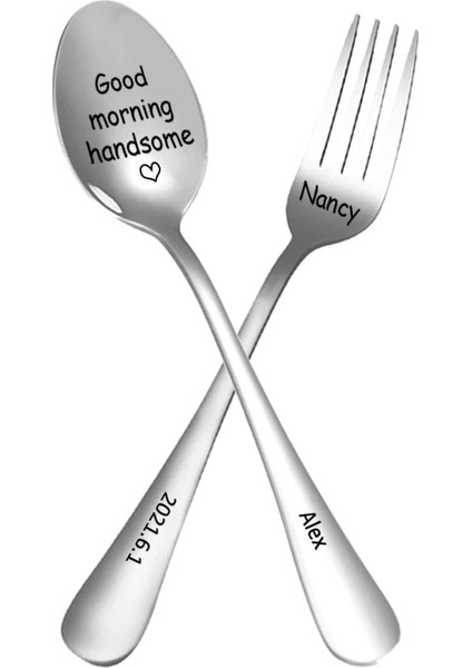 Kaşık Tarzı Özel Dıy Paslanmaz Çelik Ücretsiz Oyulmuş Kahve Kaşığı Çatal Kişiselleştirilmiş Yılbaşı Hediyeleri Mutfak Aksesuarları Sofra Dekorasyon (Yurt Dışından) modelleri