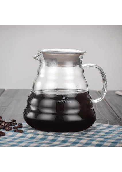 360ML Tarzı V60 Pour Over Glass Range Kahve Sunucusu 360ML 600ML 800ML Sürahi Damla Cezve Kahve Su Isıtıcısı Bira Barista Percolator Şeffaf (Yurt Dışından) fırsatları