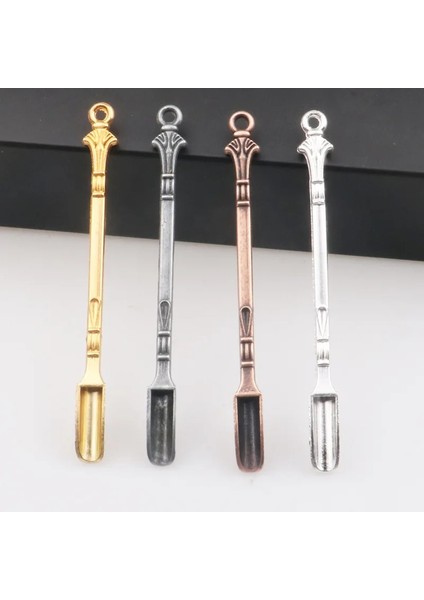 Kuadu Shop No.2 Tarzı Metal Minik Kaşık Küçük Mini Kepçe Altın Kaşık Karıştırın Kahve Veya Çay Sniffer Koku Lezzet Altın Süsleme Roman Tasarım Sofra Takımı (Yurt Dışından)