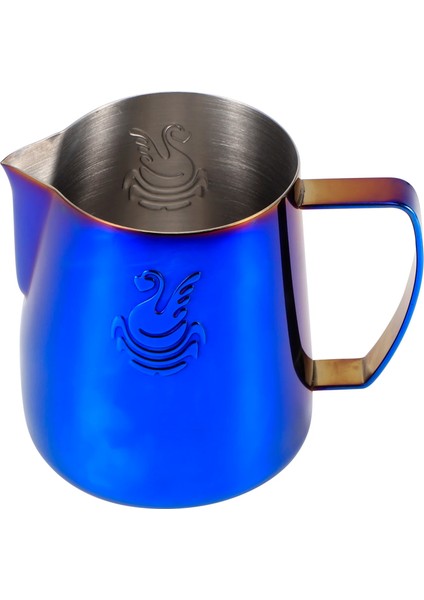 Mavi Renkli Stil 400ML Paslanmaz Çelik Kahve Sürahi Süt Köpürtücü Fincan Krema Makinesi Barista Craft Espresso Latte Art Sürahi Ev Ofis Mağazası Için (Yurt Dışından)