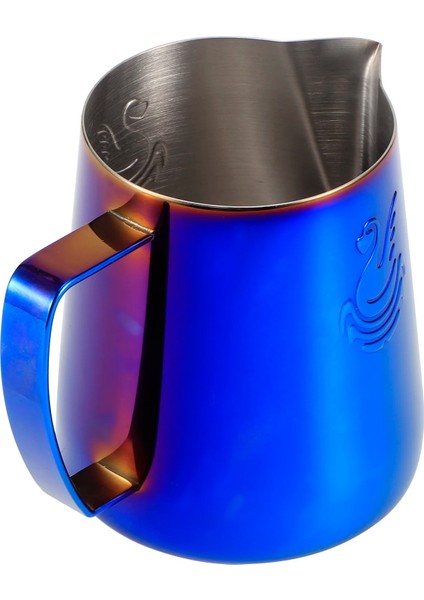 Mavi Renkli Stil 400ML Paslanmaz Çelik Kahve Sürahi Süt Köpürtücü Fincan Krema Makinesi Barista Craft Espresso Latte Art Sürahi Ev Ofis Mağazası Için (Yurt Dışından) indirimleri