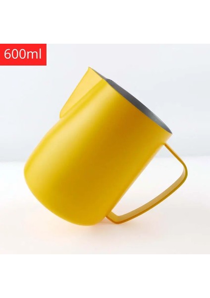 Sarı 600ML Tarzı Süt Buharlama ve Köpürtme Sürahi, Paslanmaz Çelik Yapışmaz Süt Sürahisi Çekme Çiçek Fincan Kahve Için Mükemmel Cappuccino Latte Art (Yurt Dışından) fiyatları