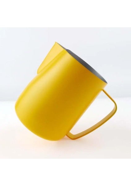 Sarı 600ML Tarzı Süt Buharlama ve Köpürtme Sürahi, Paslanmaz Çelik Yapışmaz Süt Sürahisi Çekme Çiçek Fincan Kahve Için Mükemmel Cappuccino Latte Art (Yurt Dışından) indirimleri