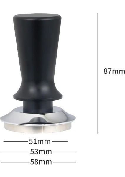 Siyah Stil 53 mm Kahve ve Espresso Paslanmaz Çelik Için Yaylı Kalibre Edilmiş Basınç Sabotaj (Yurt Dışından) fırsatları