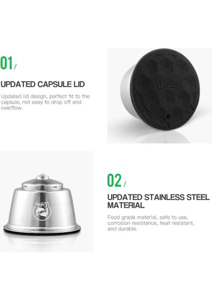 Erik Tarzı Yeniden Kullanılabilir Kahve Kapsül Krem Dolce Gusto Kahve Filtresi Lumıo Kahve Makinesi Için Paslanmaz Çelik Dolum Pod Makinesi Sabotaj (Yurt Dışından) modelleri