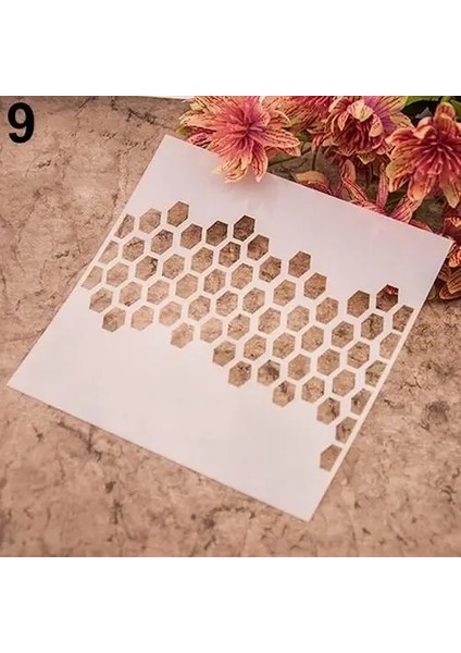 No.9 Tarzı Moda Boyama Şablonu Stencil Scrapbooking Albümü Kek Kahve Dıy Sanat Dekoru Kek Dekor Mutfak Yaratıcı Malzemeleri Aracı (Yurt Dışından)