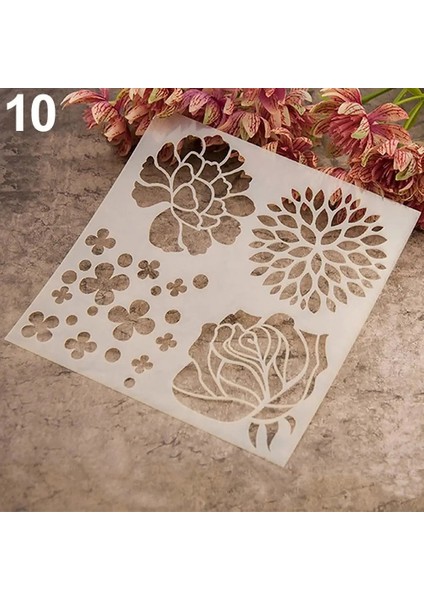 No.9 Tarzı Moda Boyama Şablonu Stencil Scrapbooking Albümü Kek Kahve Dıy Sanat Dekoru Kek Dekor Mutfak Yaratıcı Malzemeleri Aracı (Yurt Dışından) fırsatları