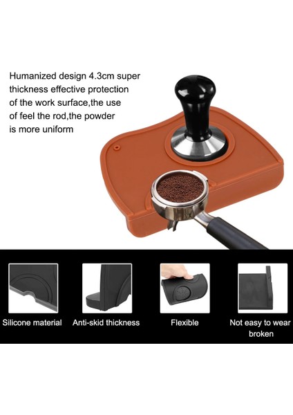 Siyah Büyük Stil 1 Adet Barista Kahve Tamper Mat Espresso Kahve Sabotaj Mat Silikon Kauçuk Köşe Mat Takım Tutucu Kaymaya Dayanıklı Ped (Yurt Dışından) indirimleri