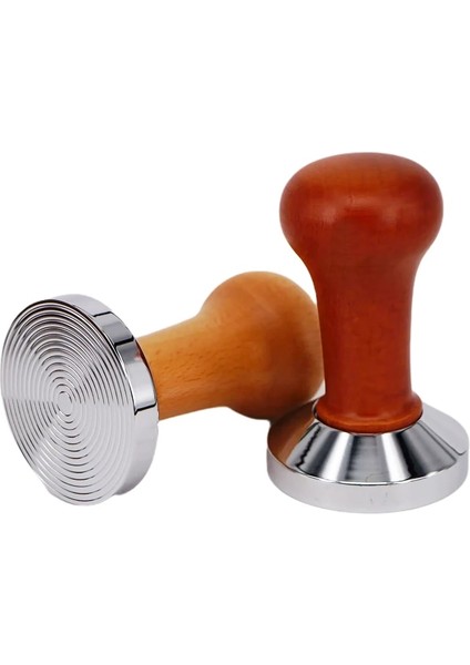 Dalgalanma Tabanı Bir Renk Stili 51MM mm Kahve Sabotaj Ahşap Saplı Barista Espresso Makinesi Öğütücü El Yapımı Kahve Tozu Çekiç Kalibre Edilmiş Basınç Sabotaj (Yurt Dışından)