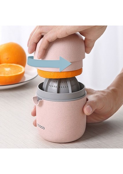 Pembe Stil 3 Renk Mini Sadelik Manuel Sıkacağı El Basın Portakal Limon Çilek Üzüm Sıkacağı Taşınabilir Meyve Sıkacağı (Yurt Dışından)