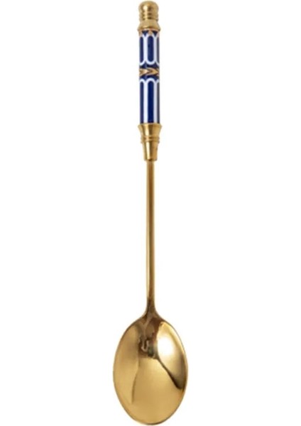 Bir Stil Paslanmaz Çelik Kahve Seramik Uzun Saplı Karıştırma Altın Kaplama Tatlı Kaşığı Mutfak Çatal (Yurt Dışından)