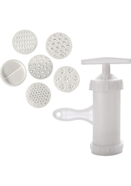 Erişte Makinesi Ev Plastik Erişte Presleme Makinesi 7 Presleme Kalıplı E-Şekilli Elle Çalışan Makarna Makinesi (Yurt Dışından) fırsatları