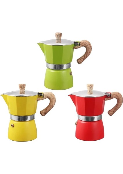 Sarı Stil Alüminyum Italyan Moka Espresso Kahve Makinesi Filtre Soba Potu 3 Bardak (Yurt Dışından) modelleri