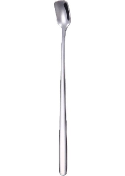 Gümüş Tarzı Paslanmaz Çelik Kare Kaşık Altın Kahve Karıştırma Kaşığı Yaratıcı Uzun Saplı Bar Buz Kaşığı Kupa Hediye Tatlı Dondurma Sofra Takımı (Yurt Dışından)