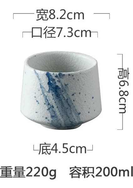 E Stili Seramik Sofra 200ML Kahve Fincanı Iskandinav Tarzı Taşınabilir Çay Fincanı Yaratıcı Küçük Su Bardağı Süt Bardakları Çay Seti (Yurt Dışından)