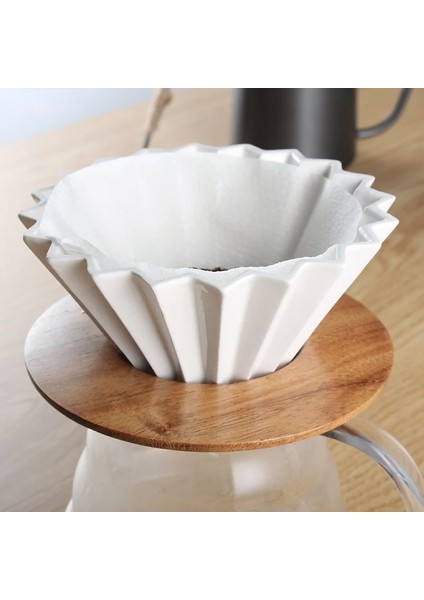 100 Adet Tarzı Sıcak Yeni Espresso Filtre Fincan Seramik Kahve Dökme Makinesi Standlı V60 Huni Damlatıcı Kahve Aksesuarları (Yurt Dışından) modelleri