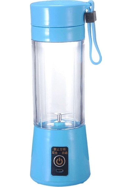 Mavi Stil 380ML Taşınabilir Şarj Edilebilir USB Elektrikli Meyve Sıkacağı Smoothie Blender Mikser 6 Bıçaklı Mutfak Eşyaları Taşınabilir Elektrikli Meyve Sıkacağı (Yurt Dışından)