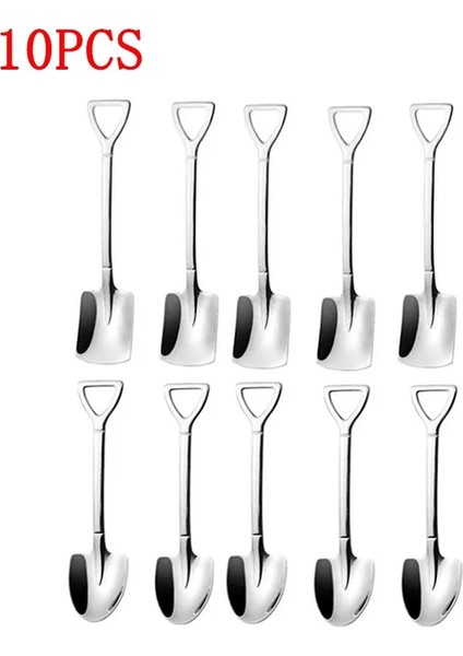 Mor B 10PC Stili 10 Adet Kürek Kahve Kaşığı Yaratıcı Paslanmaz Çelik Çay Kaşığı Dondurma Tatlı Kaşığı Noel Hediyesi Sofra Aracı (Yurt Dışından)