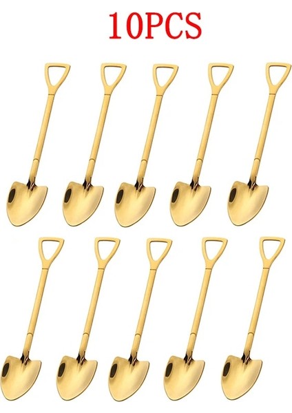Mor B 10PC Stili 10 Adet Kürek Kahve Kaşığı Yaratıcı Paslanmaz Çelik Çay Kaşığı Dondurma Tatlı Kaşığı Noel Hediyesi Sofra Aracı (Yurt Dışından) fırsatları