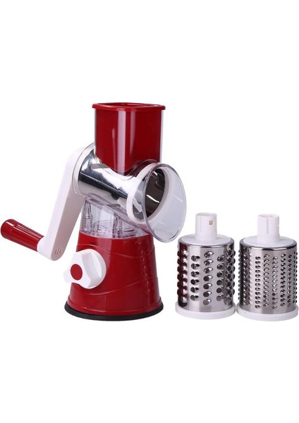 Kırmızı A Stili Manual Vegetable Cutter Slicer Kitchen Accessories Multifunctional Round Mandoline Slicer Potato Cheese Kitchen Gadgets (Yurt Dışından)