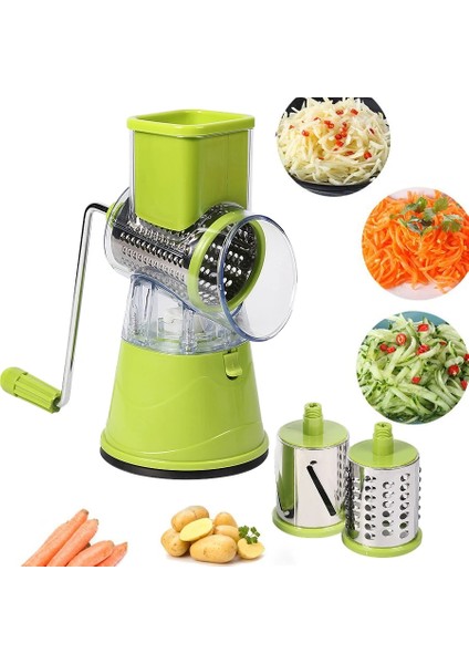 Kırmızı A Stili Manual Vegetable Cutter Slicer Kitchen Accessories Multifunctional Round Mandoline Slicer Potato Cheese Kitchen Gadgets (Yurt Dışından) indirimleri