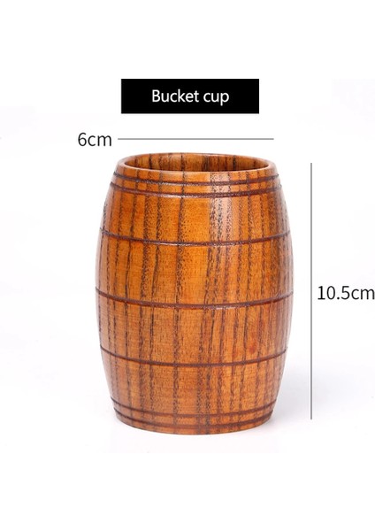 Kırmızı Stil 1 Adet Çin Tarzı El Yapımı Doğal Ladin Ahşap Çay Bardakları Ahşap Bardaklar Drinkware Mutfak Aksesuarları (Yurt Dışından)
