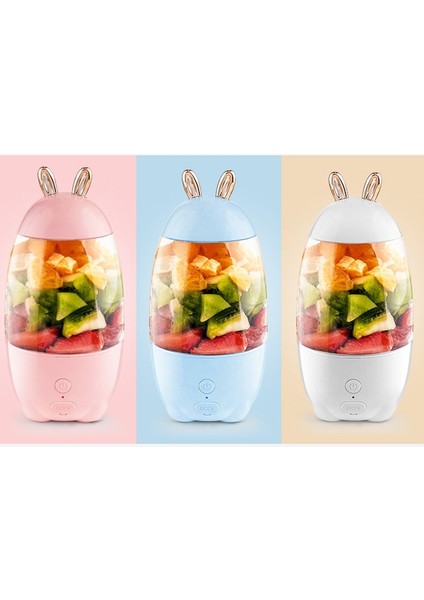 01 Beyaz Stil Taşınabilir Şarj Blender Dayanıklı Dört Bıçaklı Kişisel Meyve Sıkacağı Fincan Ev Mutfak Borosilikat Cam Abs Malzeme Sağlıklı Meyve Suyu (Yurt Dışından)