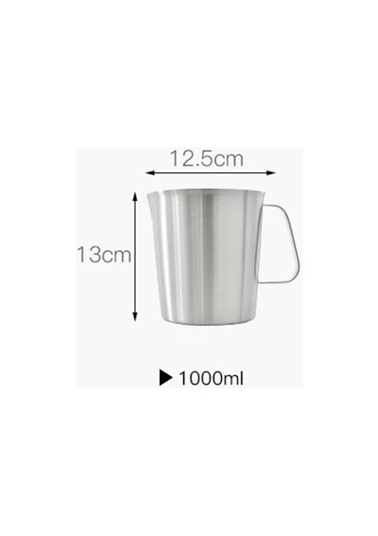 1000ML Tarzı Rokene Paslanmaz Çelik Sürahi Süt Köpürtme Sürahisi Cappuccino Süt Üretimi Çay Kahve Süt Bardağı Süt Köpürtme Sürahisi (Yurt Dışından)