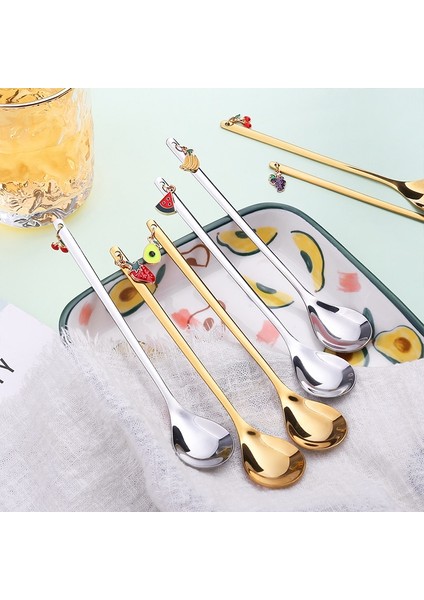 E Stili Paslanmaz Çelik Kaşık Meyve Kolye ile Karıştırma Kaşığı Kahve Karıştırma Kaşığı Tatlı Kaşığı Masa Dekor Parti Hediye Mutfak Aracı (Yurt Dışından) fiyatları