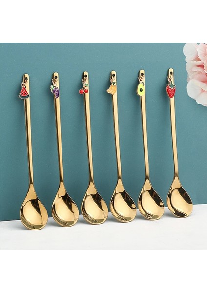 E Stili Paslanmaz Çelik Kaşık Meyve Kolye ile Karıştırma Kaşığı Kahve Karıştırma Kaşığı Tatlı Kaşığı Masa Dekor Parti Hediye Mutfak Aracı (Yurt Dışından) modelleri