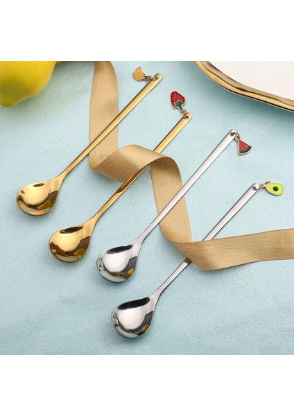 E Stili Paslanmaz Çelik Kaşık Meyve Kolye ile Karıştırma Kaşığı Kahve Karıştırma Kaşığı Tatlı Kaşığı Masa Dekor Parti Hediye Mutfak Aracı (Yurt Dışından) fırsatları