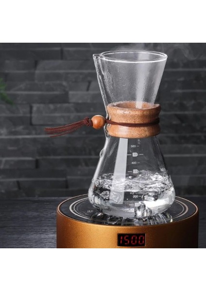 M-Wood Primaryxfilte Stili ml Yüksek Sıcaklığa Dayanıklı Cam Kahve Makinesi Paslanmaz Çelik Filtreli Cezve Haşlanma Önleyici Espresso Kahve Makinesi (Yurt Dışından) indirimleri