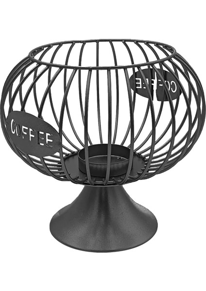 F Stili 1 Adet Kahve Kapsül Evrensel Depolama Sepeti Kahve Fincan Sepeti Vintage Kahve Pod Organizatör Tutucu Siyah Ev Cafe Otel Için (Yurt Dışından)