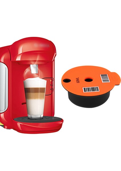 01 Kaşık Stili ile 180ML Bosch-S Tassimo Mutfak Aletleri Için ml Kahve Makinesi Yeniden Kullanılabilir Kapsül Kahve Fincanı Filtre Sepeti Bakla ve Kaşık Fırçası (Yurt Dışından)