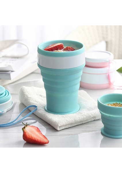 200ML Mavi Stil ml Taşınabilir Geri Çekilebilir Silikon Katlanır Su Bardağı Katlanabilir Seyahat Bardağı Kamp Kapaklı Bardak Genişletilebilir Içme Bardağı (Yurt Dışından) modelleri