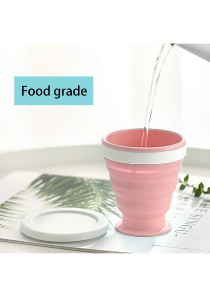 200ML Mavi Stil ml Taşınabilir Geri Çekilebilir Silikon Katlanır Su Bardağı Katlanabilir Seyahat Bardağı Kamp Kapaklı Bardak Genişletilebilir Içme Bardağı (Yurt Dışından) fırsatları