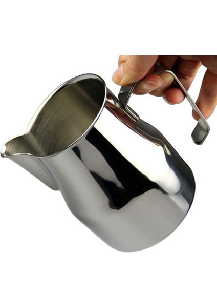 Sliver 700ML Style Paslanmaz Çelik Süt Sürahisi Espresso Fincanları Sanat Fincan Aracı Barista El Sanatları Kahve Moka Cappuccino Latte Süt Köpürtme Sürahi Sürahi (Yurt Dışından) indirimleri