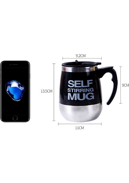 Siyah Stil 450ML Kupalar Otomatik Elektrikli Tembel Kendinden Karıştıran Kupa Bardak Kahve Süt Karıştırma Kupa Akıllı Paslanmaz Çelik Suyu Karışımı Fincan Drinkware (Yurt Dışından) modelleri