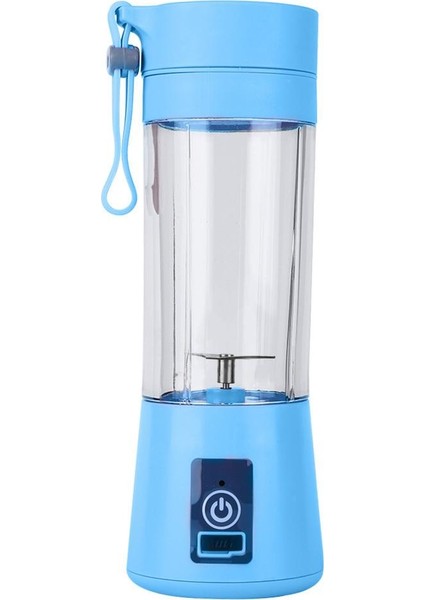 Mavi Stil 380ML Mini USB Taşınabilir Elektrikli Meyve Sıkacağı Dayanıklı 2 Bıçaklı Smoothie Maker Blender Şarj Edilebilir Meyve Sıkacağı Fincan Spor Şişe (Yurt Dışından)