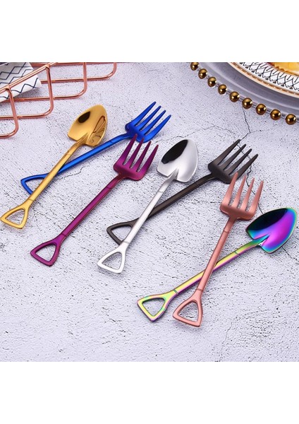Siyah-Çatal Tarzı Yaratıcı Paslanmaz Çelik Kürek Şekilli Kaşık Çatal Renkli Gül Altın Sofra Uzun Saplı Kahve Kaşığı Çay Kaşığı Karıştırma Kaşığı (Yurt Dışından) modelleri