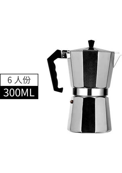 300ML 6bardak Stili Italyan Tarzı Alüminyum Cezve Mocha Kahve Makinesi Dayanıklı Sekizgen Pot Kahve Fincanı Cafeteira Expresso Percolator Pot (Yurt Dışından)