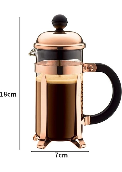 350ML Tarzı Fransız Basın Cezve Paslanmaz Çelik 350ML Fransız Basın Kahve Makinesi Kahve Percolator Pot Kahve Drinkware Hediye Için (Yurt Dışından)