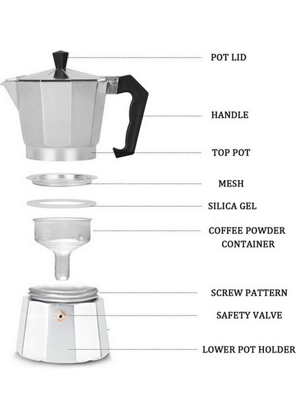 600ML Tarzı Alüminyum Cezve Taşınabilir Ofis Mocha Pot Paslanmaz Çelik Espresso Latte Soba Kahve Makinesi Pot Percolator Kahve Termos (Yurt Dışından) fiyatları
