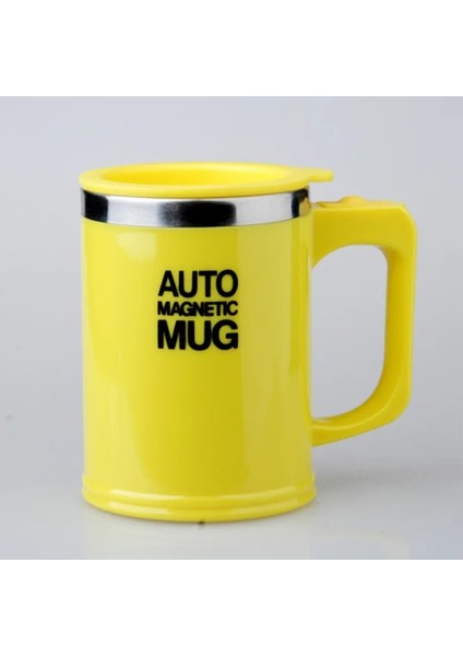 Sarı Stil 401-500ML 500ML Otomatik Kendinden Karıştıran Kupa Kahve Süt Karıştırma Kupa Paslanmaz Çelik Termal Bardak Elektrikli Tembel Çift Yalıtımlı Akıllı Bardak (Yurt Dışından)