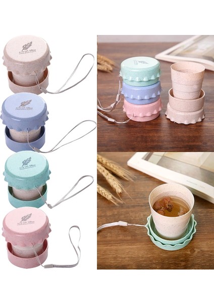 No.2 Tarzı Saman Buğday Içme Bardağı Taşınabilir Katlanabilir Katlanır Plastik Teleskopik Bardaklar Seyahat Kamp Uygun Kolay Taşıma Seyahat Şişesi (Yurt Dışından) fırsatları