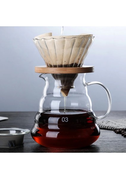 100XFILTRE Kağıt Stili 700MLMLML Cam Cezve Çay Damla Kahve Su Isıtıcısı Yeniden Kullanılabilir Cezve Su Isıtıcısı Brewer Barista Percolator Temizle Filtre Pot (Yurt Dışından)